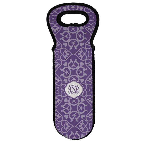 Custom Lotus Flower Wine Tote Bag (Personalized)