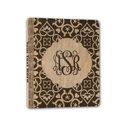 Lotus Flower Wood 3-Ring Binder - 1" Half-Letter Size (Personalized)