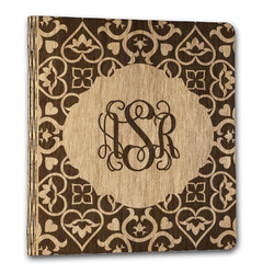 Lotus Flower Wood 3-Ring Binder - 1" Letter Size (Personalized)