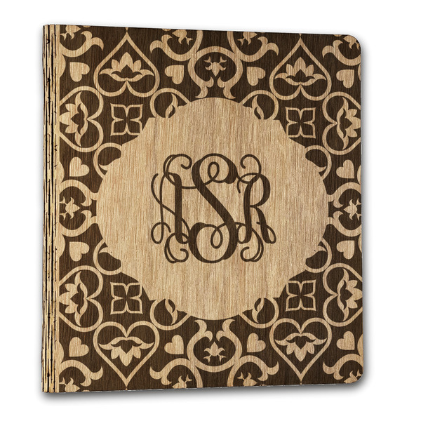 Lotus Flower Wood 3-Ring Binders - 1" Letter - Front