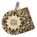 Lotus Flower Wood Luggage Tag (Personalized)