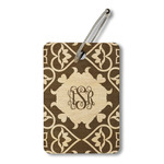 Lotus Flower Wood Luggage Tag - Rectangle (Personalized)
