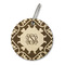 Lotus Flower Wood Luggage Tags - Round - Front/Main