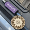 Lotus Flower Wood Luggage Tags - Round - Lifestyle
