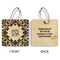 Lotus Flower Wood Luggage Tags - Square - Approval