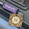Lotus Flower Wood Luggage Tags - Square - Lifestyle