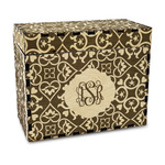 Lotus Flower Wood Recipe Box - Laser Engraved (Personalized)