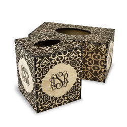 Lotus Flower Wood Tissue Box Cover (Personalized)