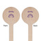 Lotus Flower Wooden 6" Stir Stick - Round - Double Sided - Front & Back
