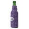 Lotus Flower Zipper Bottle Cooler - ANGLE (bottle)