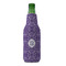 Lotus Flower Zipper Bottle Cooler - FRONT (bottle)
