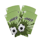 Soccer Can Cooler (tall 12 oz) - Set of 4 (Personalized)