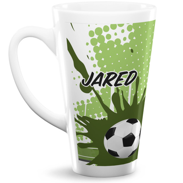 Custom Soccer 16 Oz Latte Mug (Personalized)