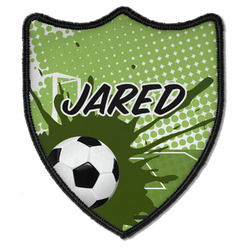 Soccer Iron On Shield Patch B w/ Name or Text