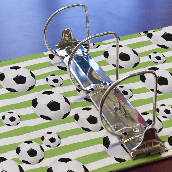Soccer 3 Ring Binders - Full Wrap - 3" - DETAIL