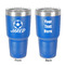 Soccer 30 oz Stainless Steel Tumbler - Royal Blue - Double-Sided (Personalized)
