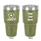 Soccer 30 oz Stainless Steel Tumbler - Olive - Double-Sided (Personalized)