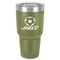 Soccer 30 oz Stainless Steel Tumbler - Olive - Single-Sided (Personalized)