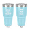 Soccer 30 oz Stainless Steel Ringneck Tumbler - Teal - Double Sided - Front & Back