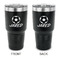 Soccer 30 oz Stainless Steel Tumbler - Black - Double Sided (Personalized)