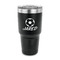 Soccer 30 oz Stainless Steel Ringneck Tumblers - Black - FRONT