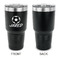 Soccer 30 oz Stainless Steel Ringneck Tumblers - Black - Single Sided - APPROVAL