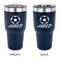 Soccer 30 oz Stainless Steel Ringneck Tumblers - Navy - Double Sided - APPROVAL