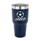 Soccer 30 oz Stainless Steel Ringneck Tumblers - Navy - FRONT