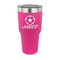 Soccer 30 oz Stainless Steel Ringneck Tumblers - Pink - FRONT