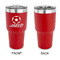 Soccer 30 oz Stainless Steel Ringneck Tumblers - Red - Single Sided - APPROVAL