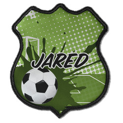 Soccer Iron On Shield Patch C w/ Name or Text