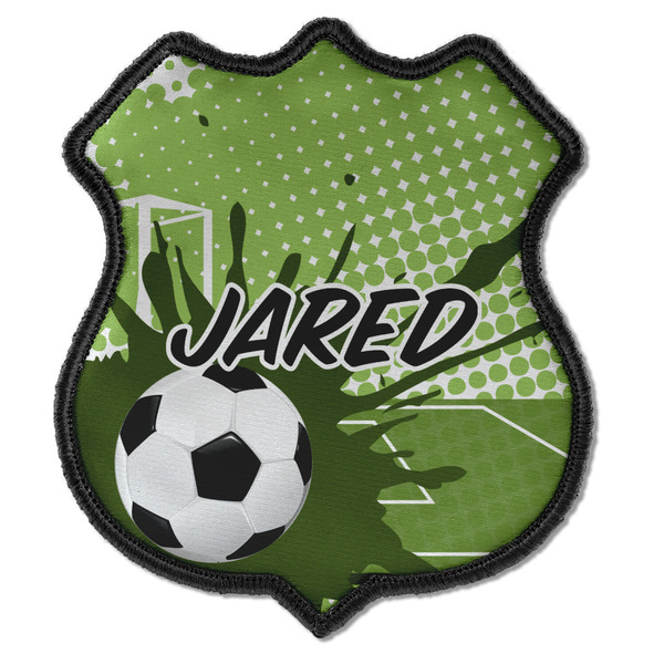 Custom Soccer Iron On Shield Patch C w/ Name or Text