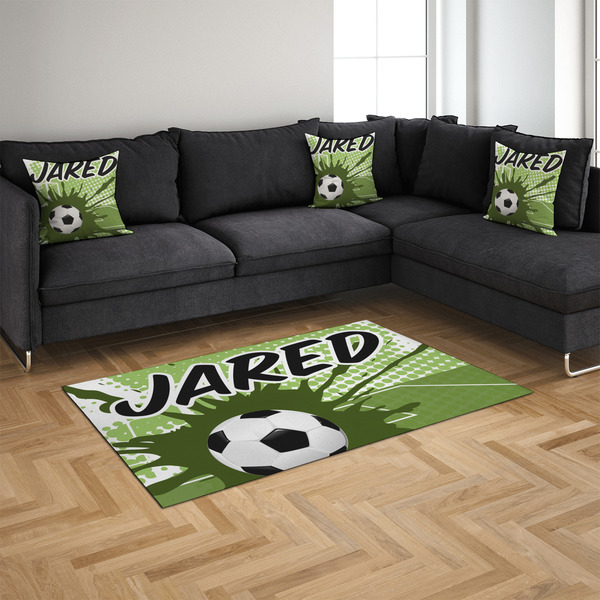 Soccer 4'x6' Indoor Area Rugs - IN CONTEXT