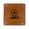 Soccer 6" x 6" Leatherette Snap Up Tray - FLAT FRONT