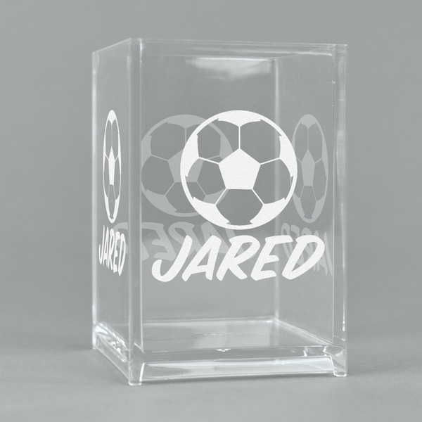 Custom Soccer Acrylic Pen Holder (Personalized)