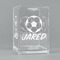 Soccer Acrylic Pen Holder - Angled View