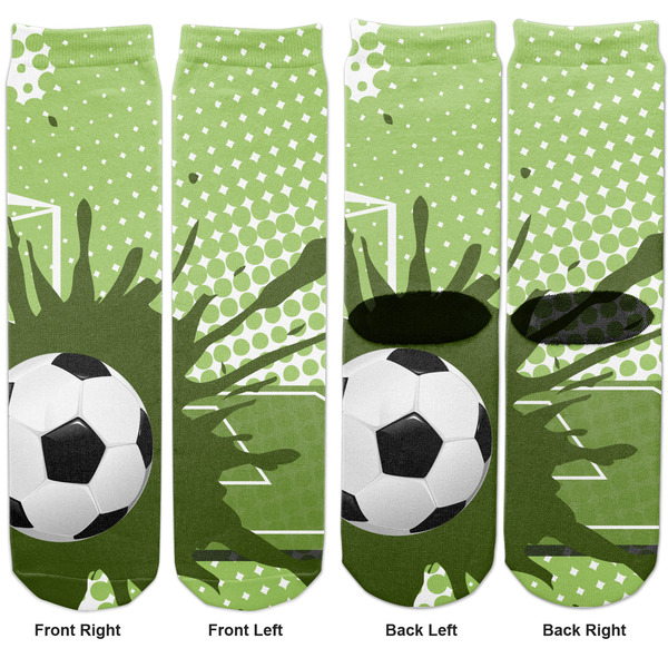 Soccer Adult Crew Socks - Double Pair - Front and Back - Apvl