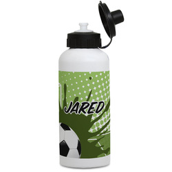 Soccer Water Bottles - Aluminum - 20 oz - White (Personalized)