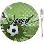 Soccer Glass Appetizer / Dessert Plate 8" (Personalized)
