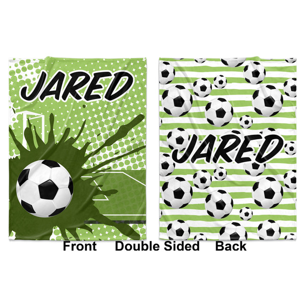 Soccer Baby Blanket (Double Sided - Printed Front and Back)