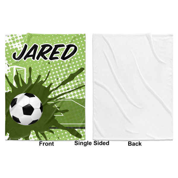 Soccer Baby Blanket (Single Sided - Printed Front, White Back)