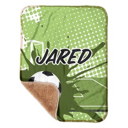 Soccer Sherpa Baby Blanket 30" x 40" (Personalized)