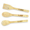 Soccer Bamboo Cooking Utensils Set - Double Sided - FRONT