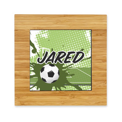 Soccer Bamboo Trivet with Ceramic Tile Insert (Personalized)