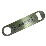 Soccer Bar Bottle Opener - Silver w/ Name or Text