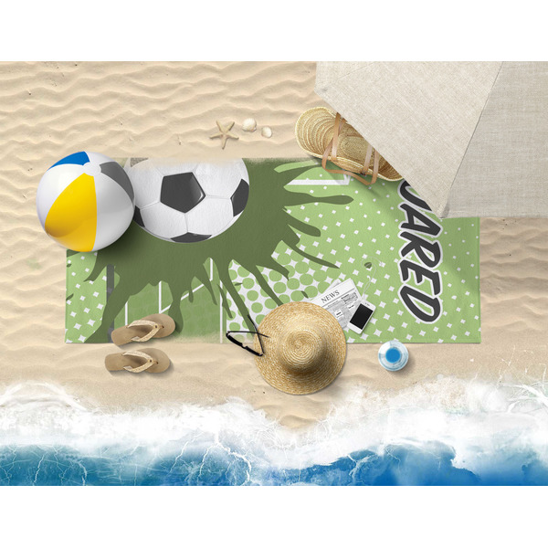 Soccer Beach Towel Lifestyle