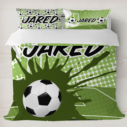 Soccer Duvet Cover Set - King (Personalized)