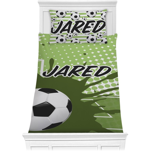 Custom Soccer Comforter Set - Twin (Personalized)
