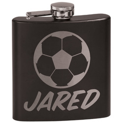 Soccer Black Flask Set (Personalized)
