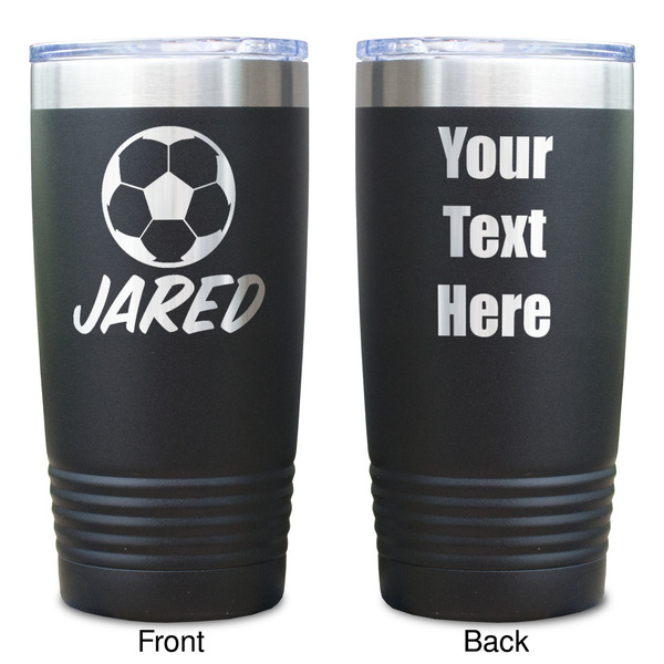 Soccer Black Polar Camel Tumbler - 20oz - Double Sided  - Approval